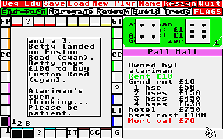 Geneticopoly atari screenshot